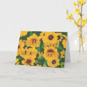 Zonnebloemen huwelijksaanzoek Kaart (Gele Bloem)
