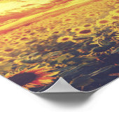 Zonnebloemen, ik vind Joy... Inspirerend prijsopga Poster (Hoek)