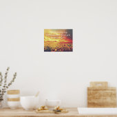 Zonnebloemen, ik vind Joy... Inspirerend prijsopga Poster (Keuken)