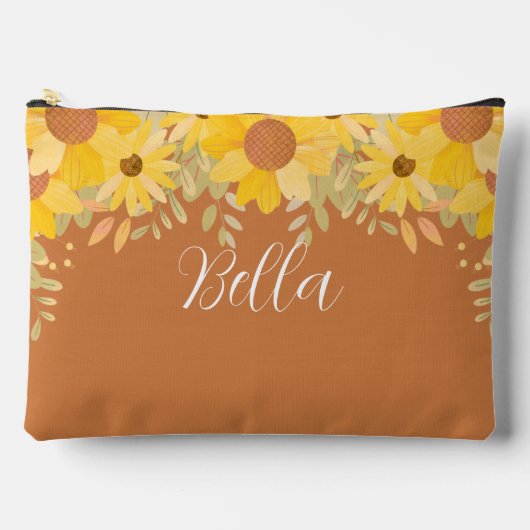 Zonnebloemen in bloei op maat etui (Voorkant)
