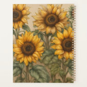 Zonnebloemen in Bloei Planner (Achterkant)