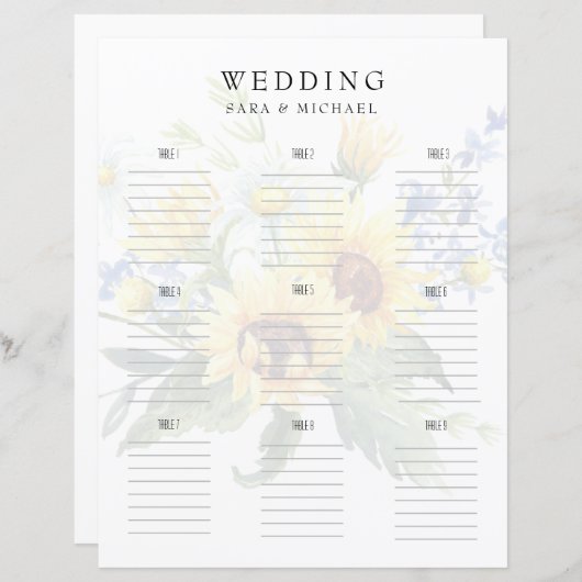 Zonnebloemen in Bloom (Voorkant / Achterkant)