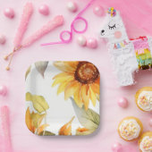 Zonnebloemen in Bloom Papieren Bordje (Feest)