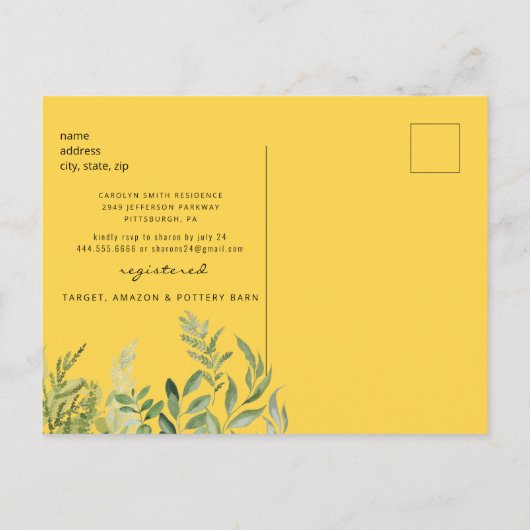 Zonnebloemen in Bloom Rustic Photo Vrijgezellenfee Uitnodiging Briefkaart (Achterkant)