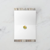 Zonnebloemen in Cowboy Boot Vrijgezellenfeest Dank Bedankkaart (Binnen)