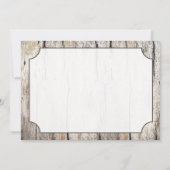 Zonnebloemen in cowboylaars met houtnerfprint brui kaart (Achterkant)