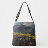 Zonnebloemen in de bergen, door Gary Poling Crossbody Tas (Achterkant)