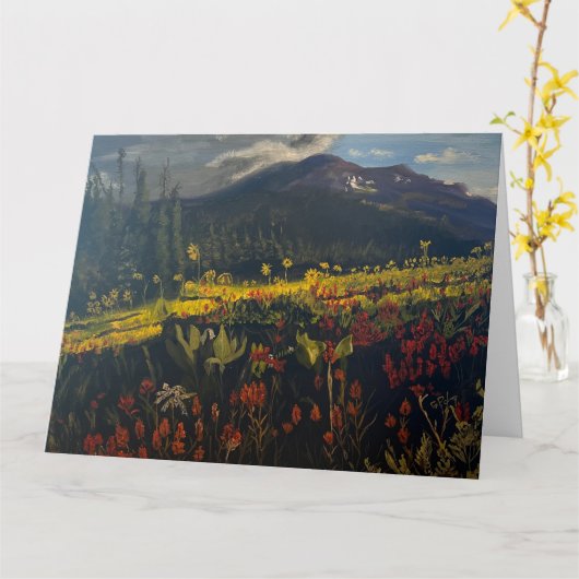 Zonnebloemen in de bergen, door Gary Poling Kaart (Gele Bloem)