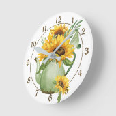 Zonnebloemen in de boerderij van Coffee Pot Pitche Ronde Klok (Hoek)