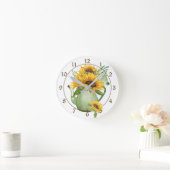 Zonnebloemen in de boerderij van Coffee Pot Pitche Ronde Klok (Huis)