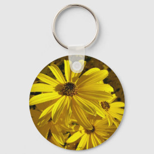 Zonnebloemen in de dierentuin sleutelhanger