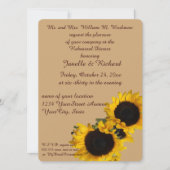 Zonnebloemen in de herfst van Beige Kaart (Voorkant)