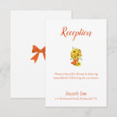  zonnebloemen in de regen Boot Reception Informatiekaartje (Voorkant / Achterkant)