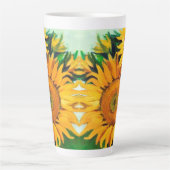 Zonnebloemen in de zomer latte mok (Voorkant)