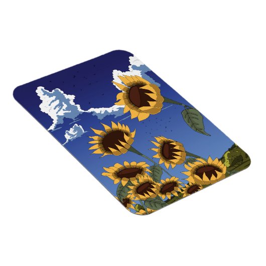 Zonnebloemen in de zomer magneet (Rechterzijde)