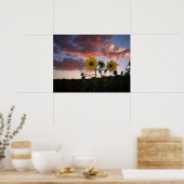 Zonnebloemen in de zon poster (Keuken)