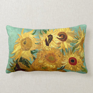 Zonnebloemen in een Fine Art. van de Vaas Van Gogh Kussen