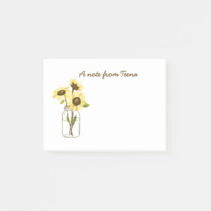 Zonnebloemen in een Mason Jar Post-It-Notes Post-it® Notes