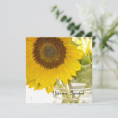 Zonnebloemen in een Mason Jar Verjaardag Kaart (Staand voorkant)