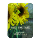 Zonnebloemen in een pot Bruiloft Save The Date Magneet (Verticaal)