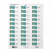 Zonnebloemen in een vaas etiket (Full Sheet)