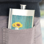 Zonnebloemen in een vaas flacon (Voorbeeld)