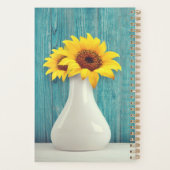 Zonnebloemen in een vaas planner (Achterkant)