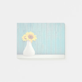 Zonnebloemen in een vaas post-it® notes