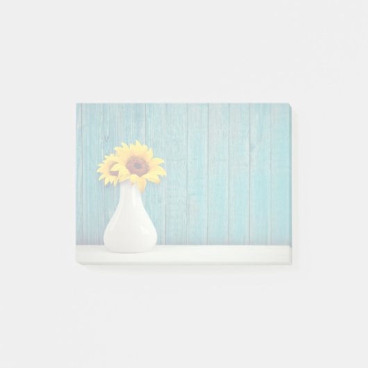 Zonnebloemen in een vaas post-it® notes (Voorkant)