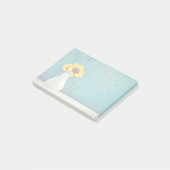 Zonnebloemen in een vaas post-it® notes (Schuin)