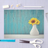 Zonnebloemen in een vaas tissuepapier (Craft)