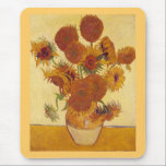 Zonnebloemen in een Vase (F454) Van Gogh Fine Art Muismat<br><div class="desc">Olieverf op doek door de Nederlandse post-impressionistische schilder Vincent van Gogh,  1888. Post Impressionisme bloemenstilleven schilderkunst.</div>