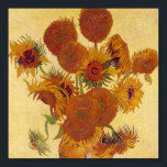 Zonnebloemen in een Vase (F454) Van Gogh Fine Art Poster<br><div class="desc">Toch leven: Vase met vijftien zonnebloemen, Vincent van Gogh, Arles, augustus 1888. Vase met twaalf zonnebloemen is de vierde versie van de tweede zonnebloemen van Vincent van Gogh, die in augustus 1888 in Arles is geschilderd. Olie op doek, 93 x 73 cm. National Gallery, Londen. F 454, JH 1562 Vincent...</div>