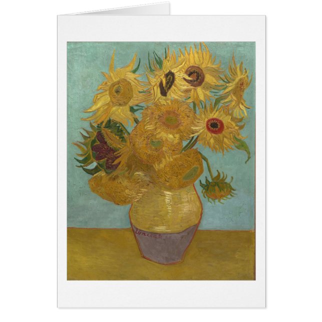 Zonnebloemen in een Vase (F455) Van Gogh Fine Art (Voorkant)