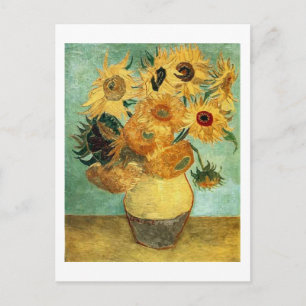 Zonnebloemen in een Vase (F455) Van Gogh Fine Art Briefkaart
