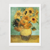 Zonnebloemen in een Vase (F455) Van Gogh Fine Art Briefkaart (Voorkant)