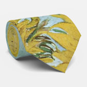 Zonnebloemen in een Vase (F456) Van Gogh Fine Art Stropdas (Opgerold)