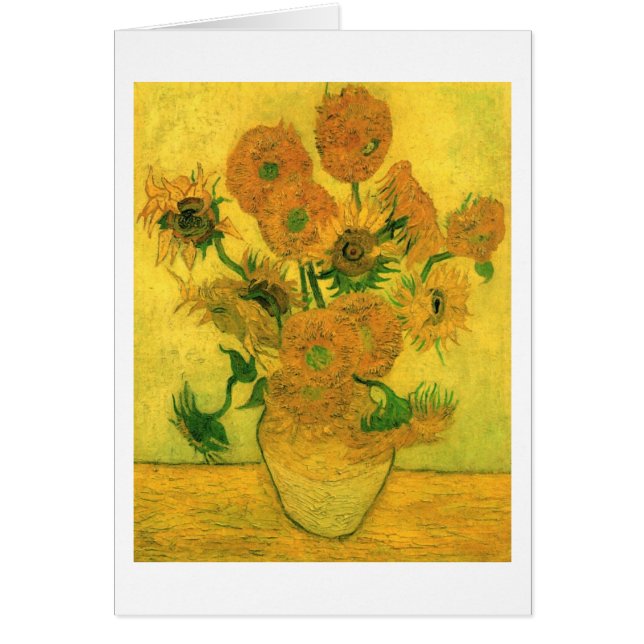 Zonnebloemen in een Vase (F457) Van Gogh Fine Art (Voorkant)