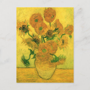 Zonnebloemen in een Vase (F457) Van Gogh Fine Art Briefkaart
