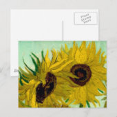 Zonnebloemen in een Vase Van Gogh Fine Art Briefkaart (Voorkant / Achterkant)