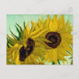 Zonnebloemen in een Vase Van Gogh Fine Art Briefkaart