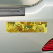 Zonnebloemen in een Vase Van Gogh Fine Art Bumpersticker (Op auto)