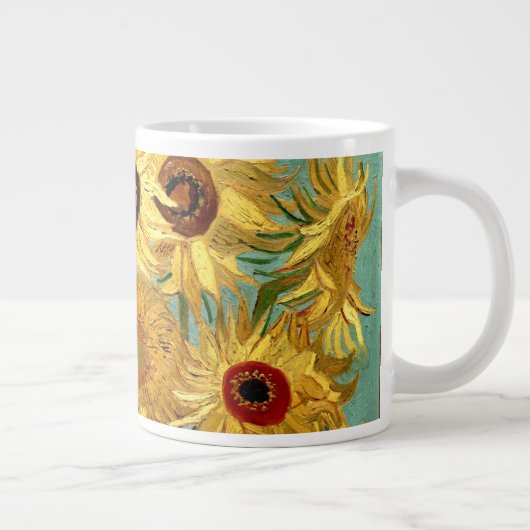 Zonnebloemen in een Vase Van Gogh Fine Art Grote Koffiekop (Rechts)