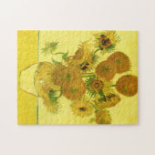Zonnebloemen in een Vase Van Gogh Fine Art Legpuzzel (Horizontaal)