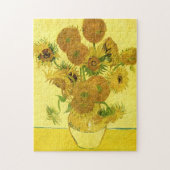 Zonnebloemen in een Vase Van Gogh Fine Art Legpuzzel (Verticaal)