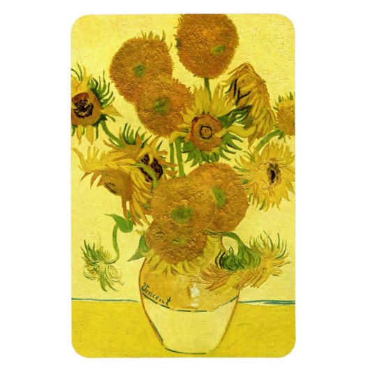 Zonnebloemen in een Vase Van Gogh Fine Art Magneet (Verticaal)