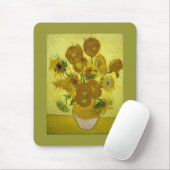 Zonnebloemen in een Vase Van Gogh Fine Art Muismat (Met muis)