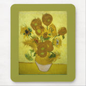 Zonnebloemen in een Vase Van Gogh Fine Art Muismat (Voorkant)