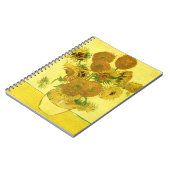 Zonnebloemen in een Vase Van Gogh Fine Art Notitieboek (Linkerzijde)