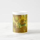 Zonnebloemen in een Vase Van Gogh Fine Art Porselein Kop (Voorkant)